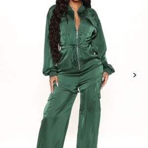 Brand New Elegant Green Women's Convertible Jumpsuit